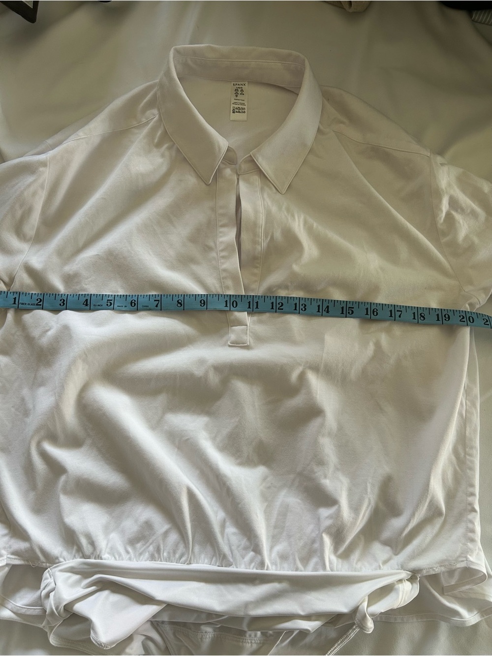 SPANX Shaping Blouse Bodysuit White Size Large - Picture 7 of 8